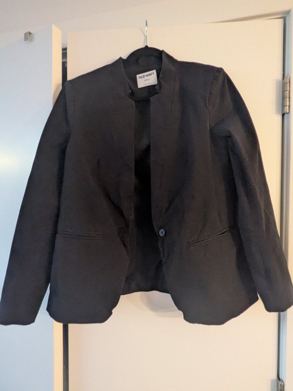 Old Navy Notch Collar Pixie Blazer Black Medium Tall
